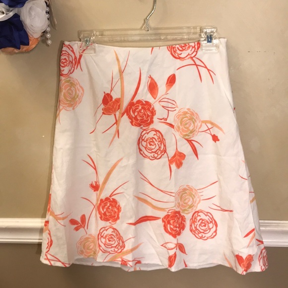 Ann Taylor Factory Dresses & Skirts - Ann Taylor Factory Store floral linen blend skirt